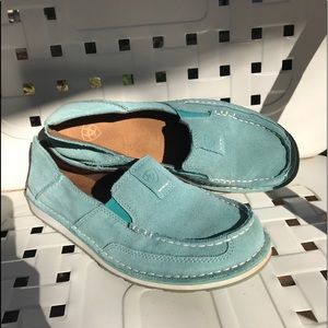 Ariat Cruiser Sky Blue Suede Loafers